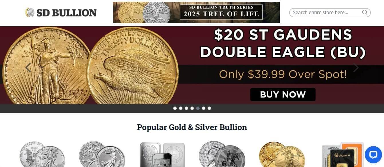 sd bullion homepage